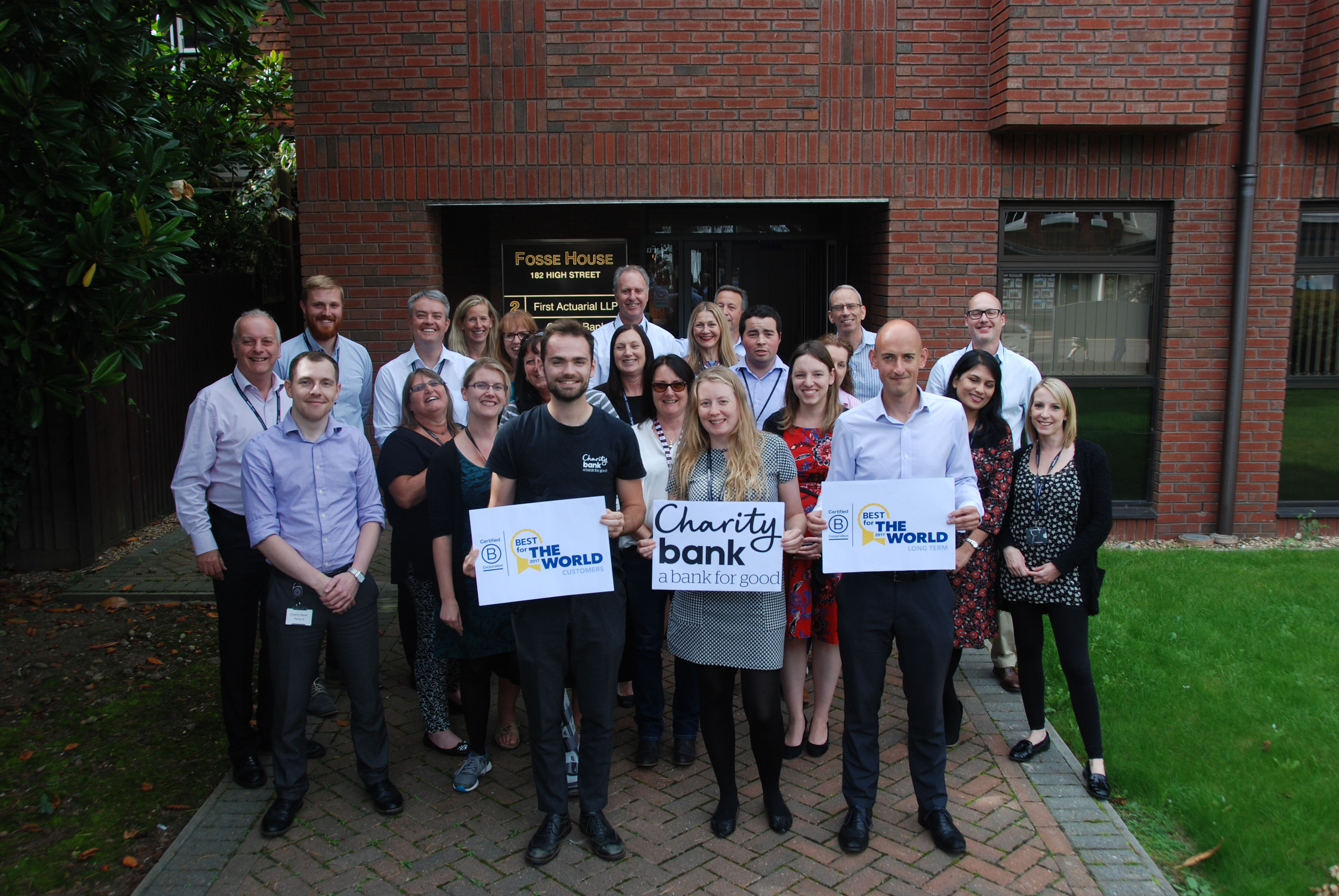 Charity Bank Staff Celebrate Being Named Among Best For The World In Global Business Honours